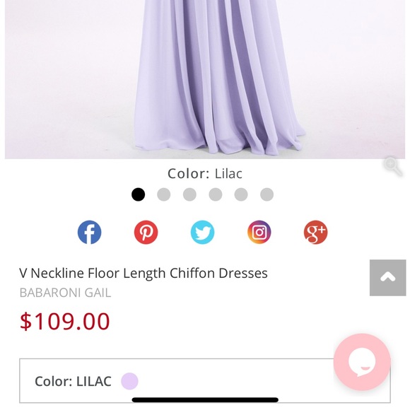Lilac long bridesmaid dress - Picture 6 of 7
